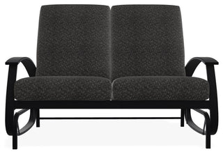 Belle Isle Cushion Deep Seating 2-Seat Glider, Hither Char/Black