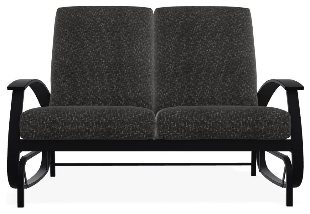Belle Isle Cushion Deep Seating 2-Seat Glider, Hither Char/Black