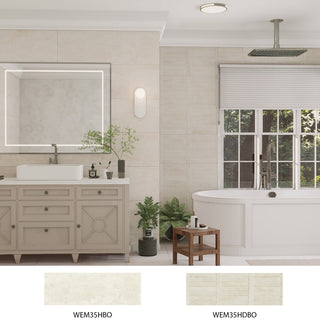 Habanera Decor Bone Fluted Ceramic Wall Tile