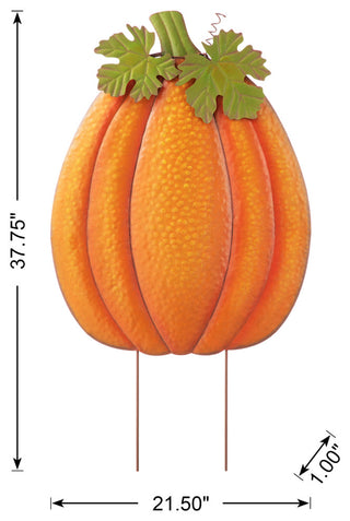 37.75"H Fall Glitter Pumpkin Yard Stake