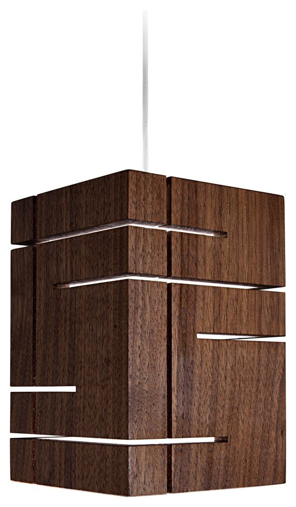 Claudo LED Pendant, Walnut