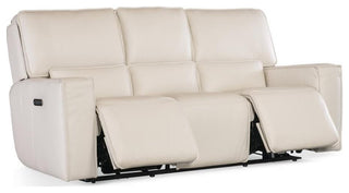 Miles Zero Gravity Leather Power Sofa in Gray by Hooker Furniture