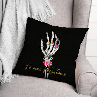 Fabulous Forever Skeleton 20x20 Throw Pillow