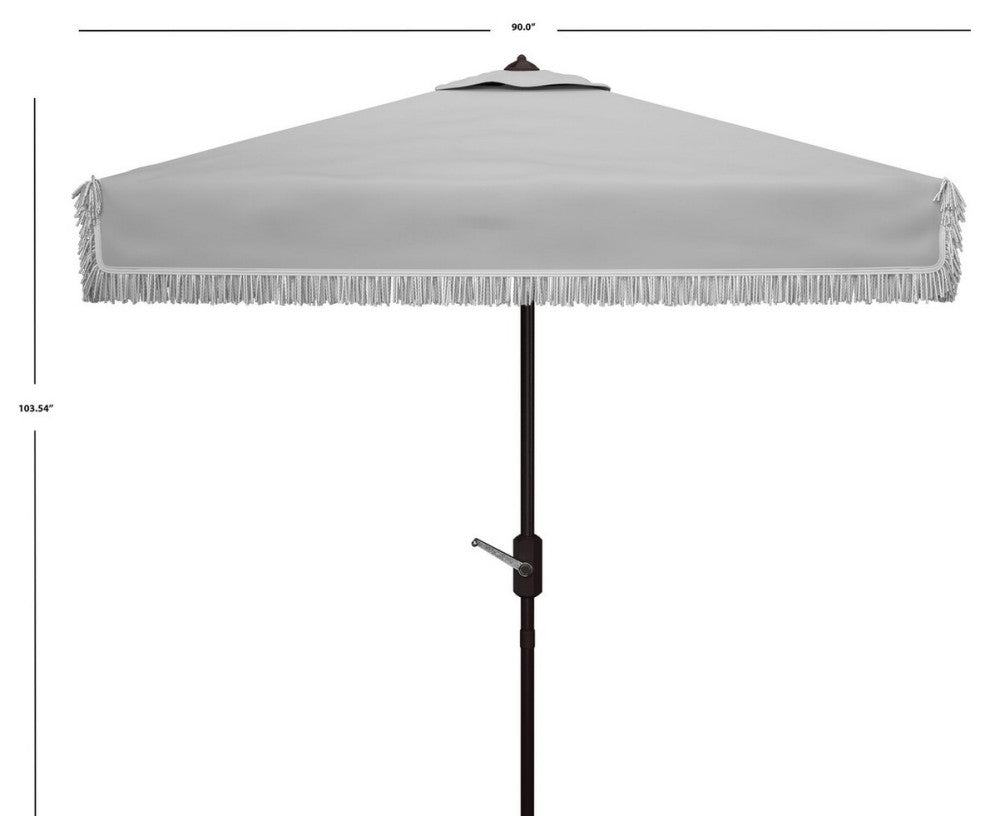 Safavieh Milan 7.5'Square Umbrella, Grey