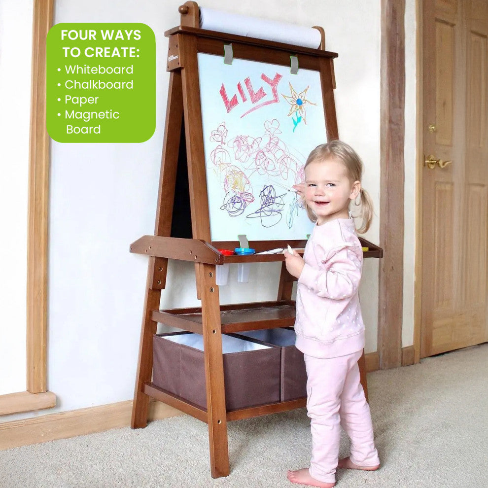 Little Partners Deluxe Learn and Play Art Center, Espresso