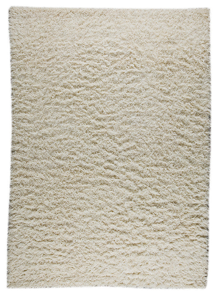 Hand Knotted White New Zealand Wool Area Rug