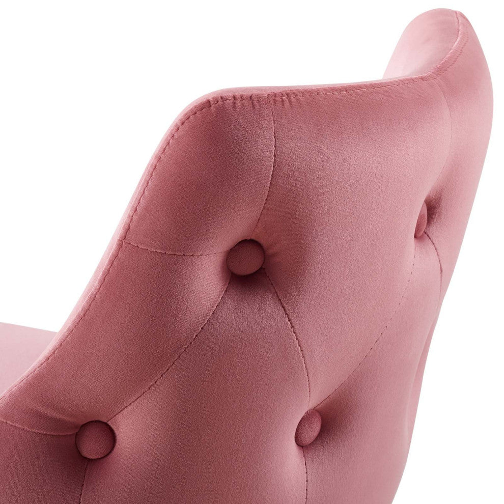 Counter Stool Chair, Set of 2, Velvet, Pink, Modern, Bar Cafe Bistro Restaurant