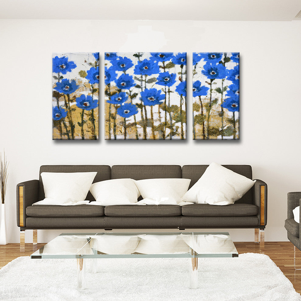 Ready2HangArt 'Spring Sapphires' by Norman Wyatt Jr. 3-PC Canvas Art Set
