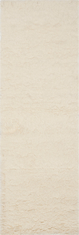 Safavieh Flokati FLK150A 6' Square Ivory Rug