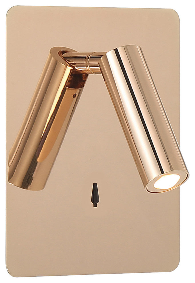 Villa LED Reading Light, Gold