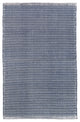 Dash & Albert Herringbone Indigo/White Handwoven Indoor/Outdoor Rug, 2'6" x 18'