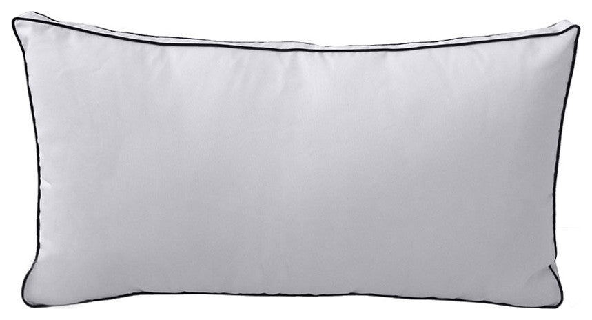 |COVER ONLY| Outdoor Style 2 Crib Contrast Trim Bolster Back Pillow Cover AD105
