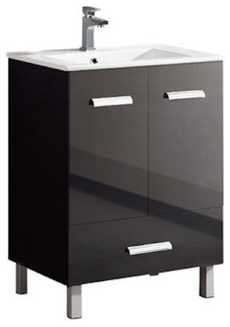 Fine Fixtures Atwood Vanity, Black, 24"