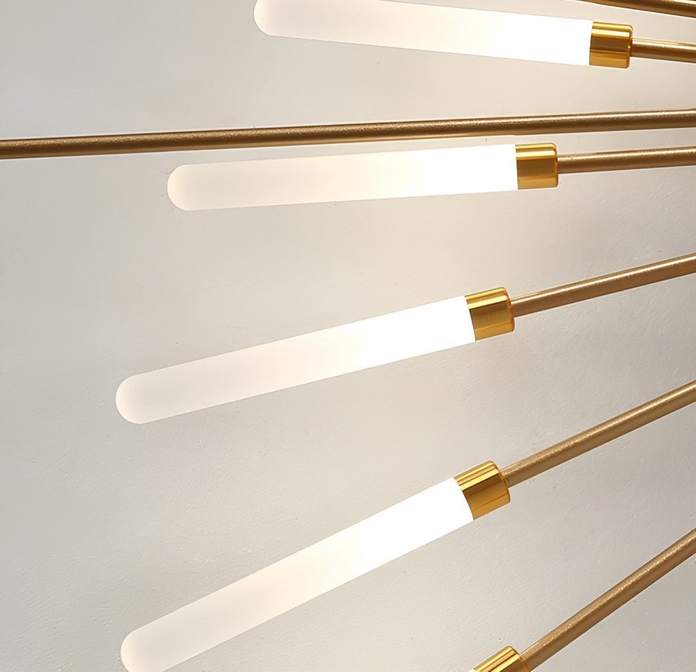 Brugg | Modern LED Dandelion Ceiling Light, Gold, 20 Heads