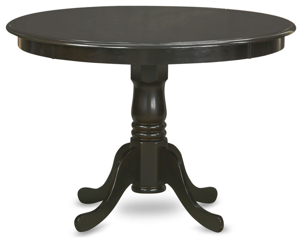5-Piece Round 42" Table and 4-Parson Chair, Brown Color