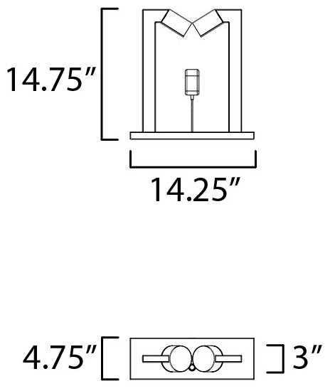ET2 E30523 Embrace 15" Tall Spotlight Desk Lamp - Black