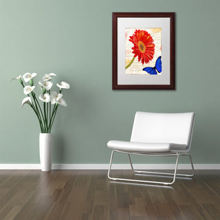 Color Bakery 'Gerbera Daisy' Art, Wood Frame, White Matte, 16"x20"
