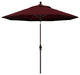 9'' Bronze Collar Tilt Crank Aluminum Umbrella, Pacifica, Burgundy