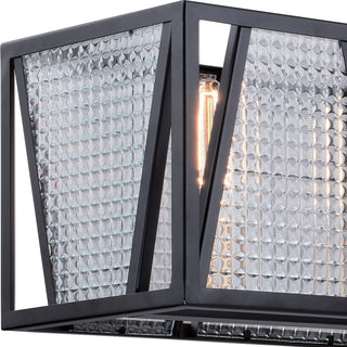 Oslo 5L Linear Chandelier Black with Natural Brass