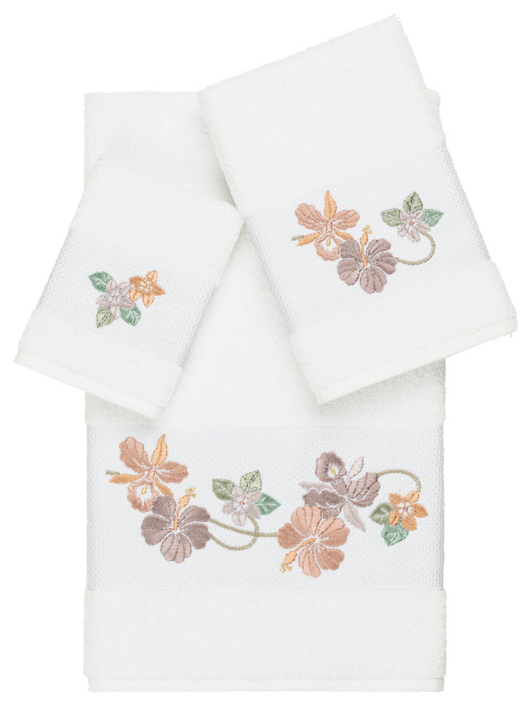 Caroline 3 Piece Embellished Towel Set