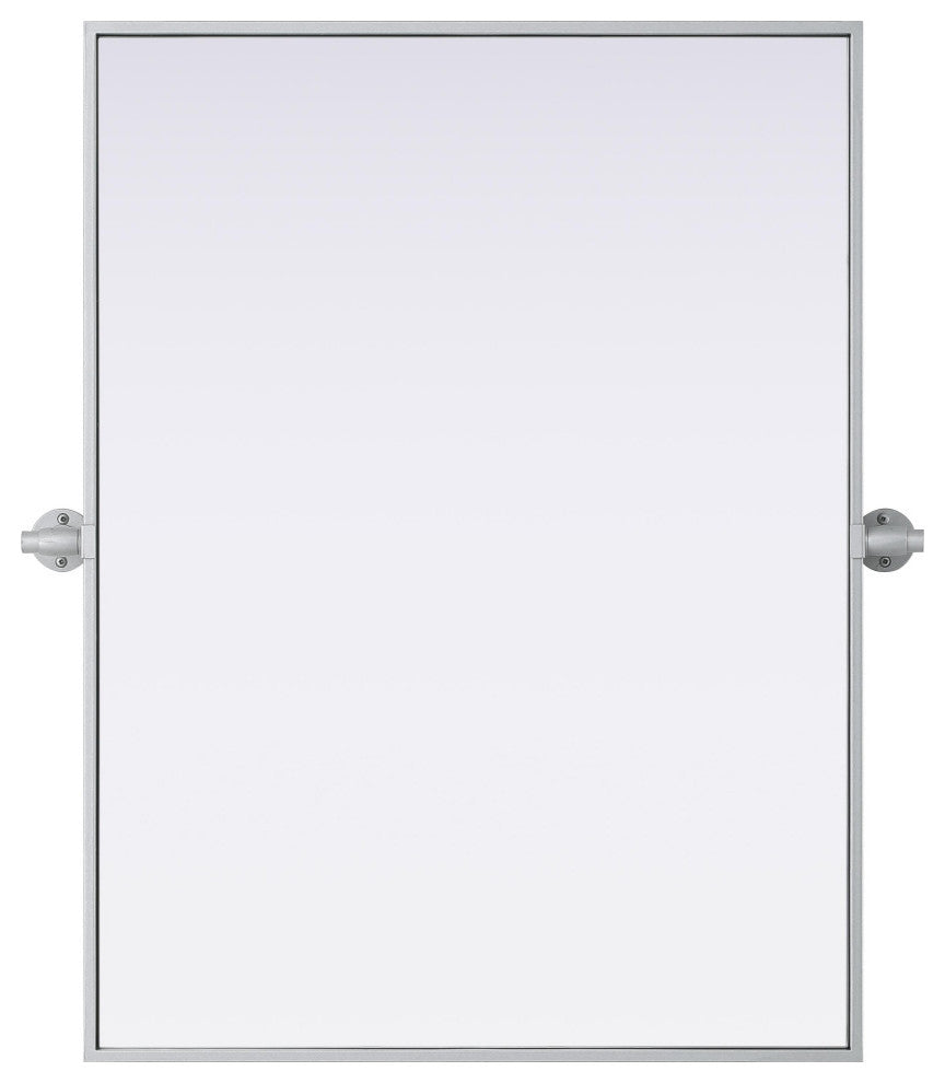 Home Living 24x32 Pivot Mirror, Silver