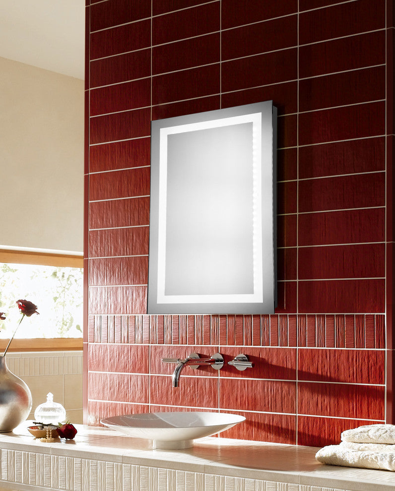 LED Hardwired Mirror Rectangle W24"H30" Dimmable 5000K