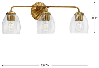Quillan Collection Transitional Bath and Vanity Light, Gold Ombre