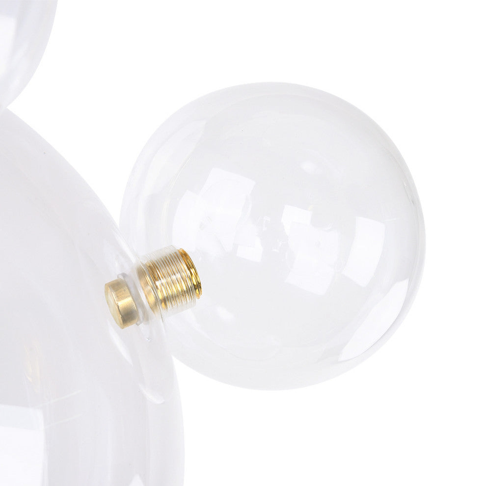 Contemporary LED Glass Globe Pendant Light, 4 Globes
