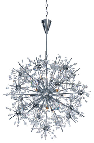 Maxim 39745 Starfire 22"W 11 Light Chandelier - Polished Chrome