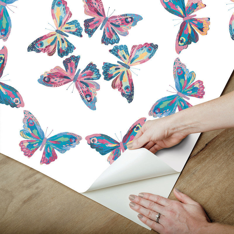 EttaVee Papillon Peel & Stick Wallpaper
