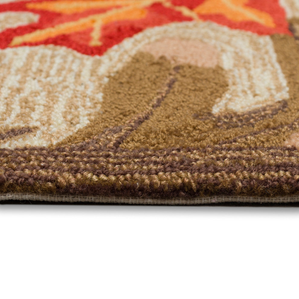 Ravella Falling Leaves Indoor/Outdoor Rug Natural 7'6"x9'6"
