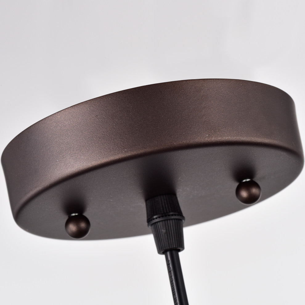 CHLOE Lighting IRONCLAD Industrial 1-Light Oil Rubbed Bronze Mini Pendant