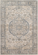 Teagan TEA-01 Area Rug, Natural/Gray, 3'4"x5'7"