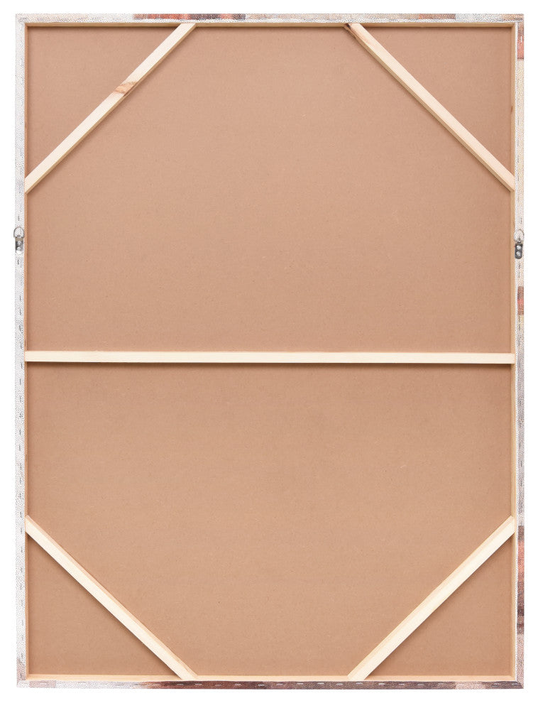 Timeless Serenity II" Gold Metallic Shagreen Wrapped Canvas Wall Art 48"x36"