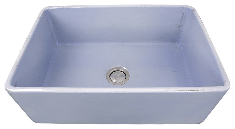 Nantucket Sinks Farmhouse Fireclay Sink, Shabby Sugar Finish, 30"