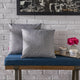 GDF Studio Kaffe Indoor Water Resistant Square Throw Pillow, Gray, Set of 2