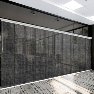 Lizbeth 10-Panel Track Extendable Vertical Blinds 120-218"W