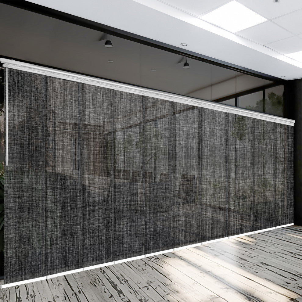 Lizbeth 10-Panel Track Extendable Vertical Blinds 120-218"W