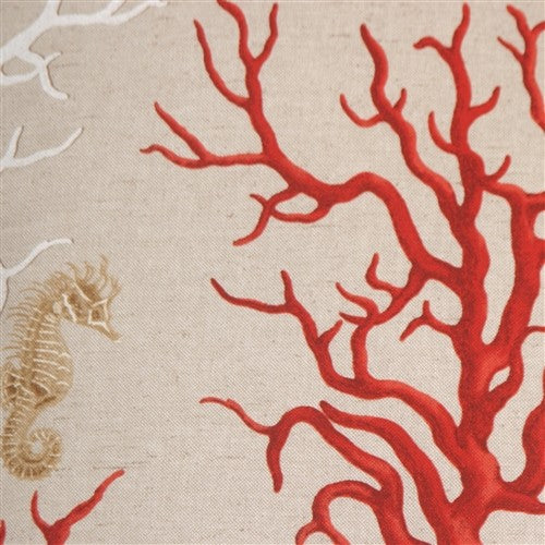 Pillow Decor - Red Coral 21 x 21 Decorative Pillow
