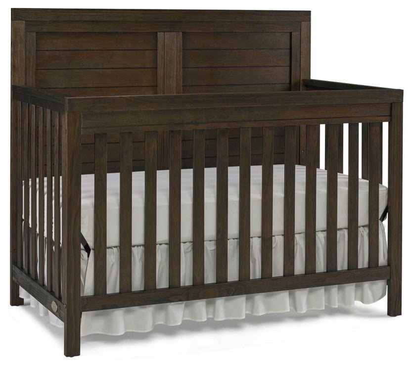 Castello 5-in-1 Convertible Baby Crib, Weathered Brown
