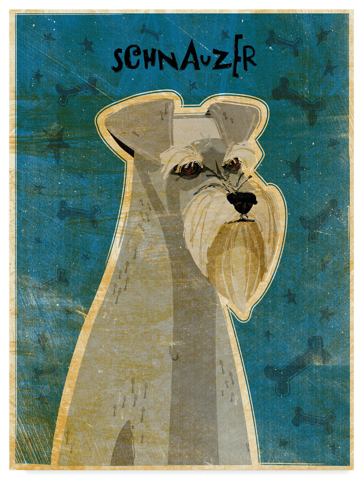 John W. Golden ''Schnauzer'' Canvas Art, 19"x14"