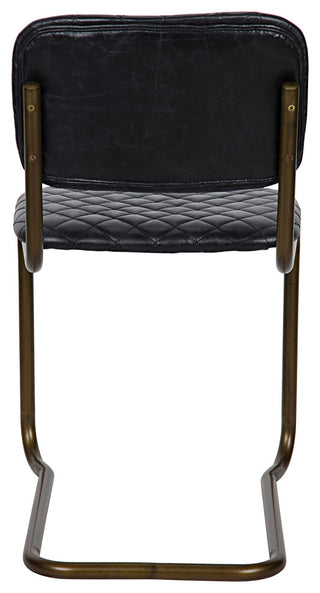0037 Dining Chair, Metal and Leather