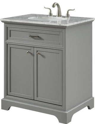 Gray Solid Wood Bathroom Vanity