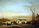 Isaac Van Ostade Frozen Lake Wall Decal