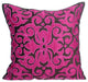 Pink Decorative Euro shams 26"x26" Velvet, Fuchsia Kingdom