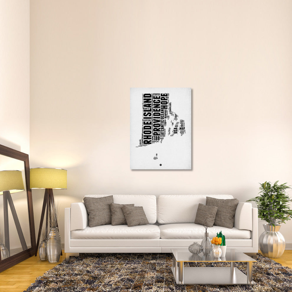 "Rhode Island Word Cloud 1" Fine Art Print