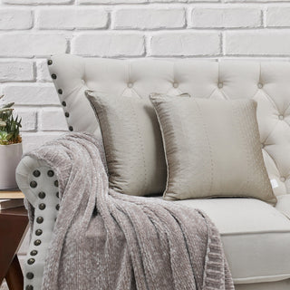 Home Soft Things Marquesa Dot Silk Pillow Shell Set, Slub Texture
