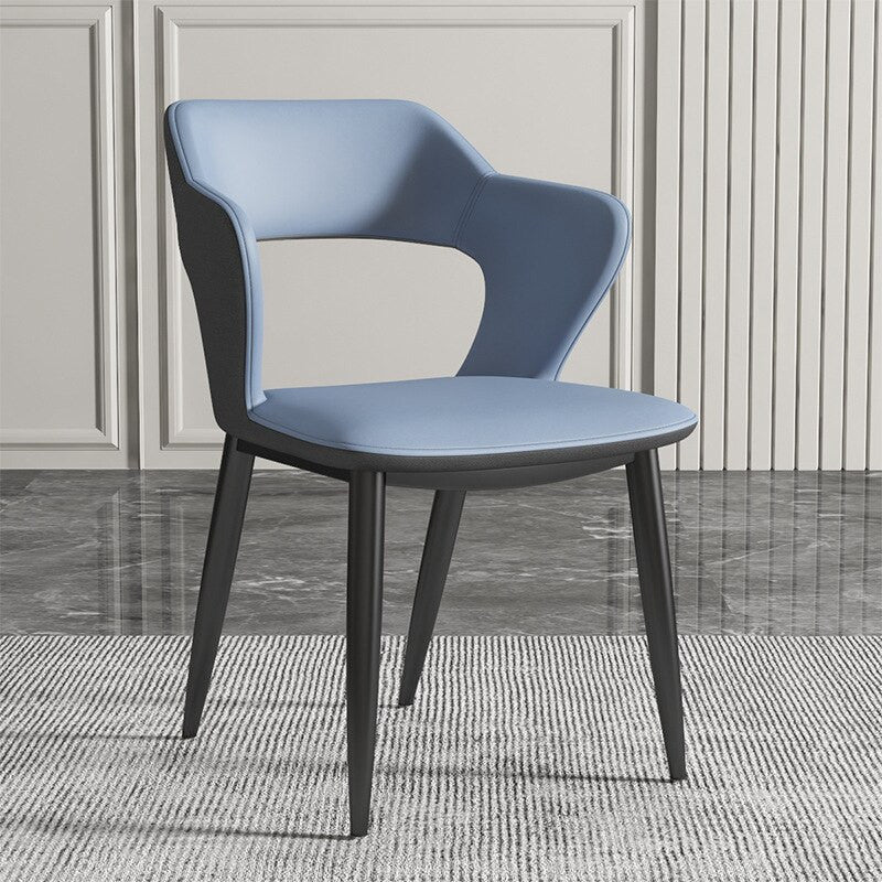 Modern Minimalist Red Backrest Desk Chair, Sky Blue