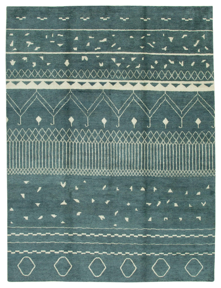 Rug N Carpet - Handmade Decorative 10' 2'' x 13' 8'' Moroccan Area Rug