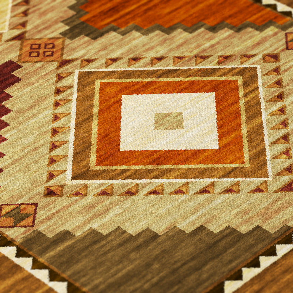Indoor/Outdoor Phoenix PH2 Walnut Machine Washable 2'3" x 7'6" Runner Rug